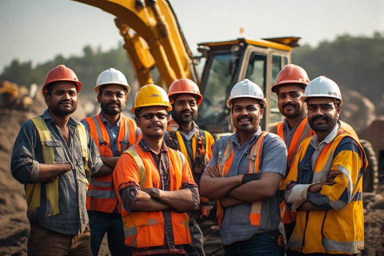 Dhareshwar Enterprizes equipment operator working at construction site