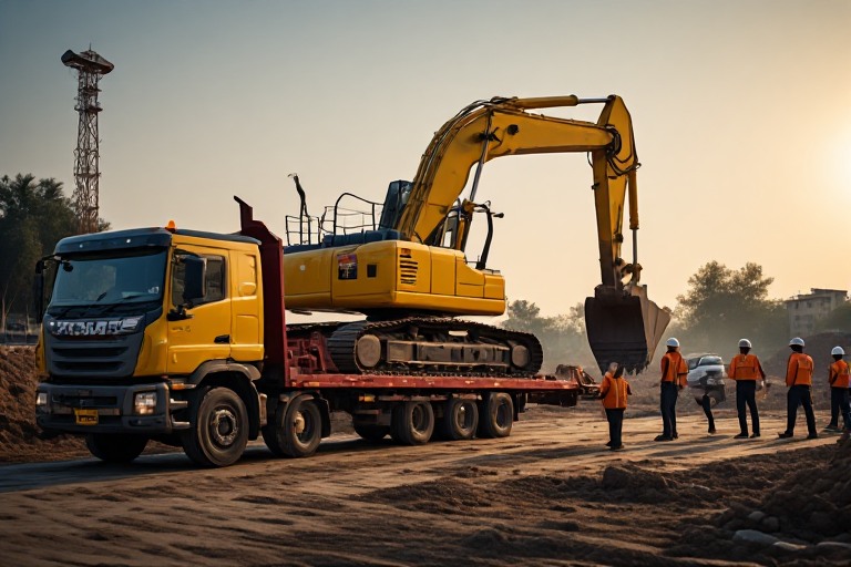 Dhareshwar Enterprises equipment ready for delivery at construction site in Pune