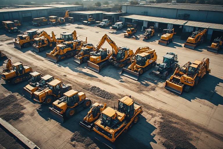 Dhareshwar Enterprizes construction equipment fleet on site